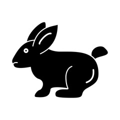Rabbit Icon Glyph