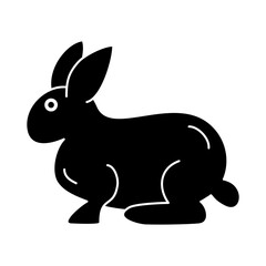 Rabbit Icon Glyph