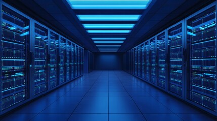 Fototapeta premium Modern Data Center Infrastructure