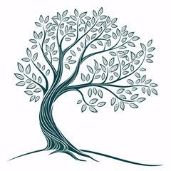 Obraz premium tree with roots and leaves