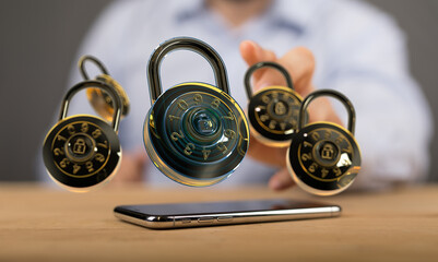Protecting your phone's sensitive information with robust passwords and security measures.