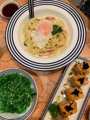 Creamy Mentaiko Carbonara Pasta Dish