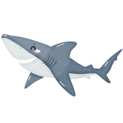 Fototapeta premium Cute shark cartoon shark species cartoon