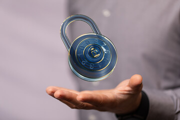 Secure your data with strong passwords and encryption.  Cybersecurity and digital safety.