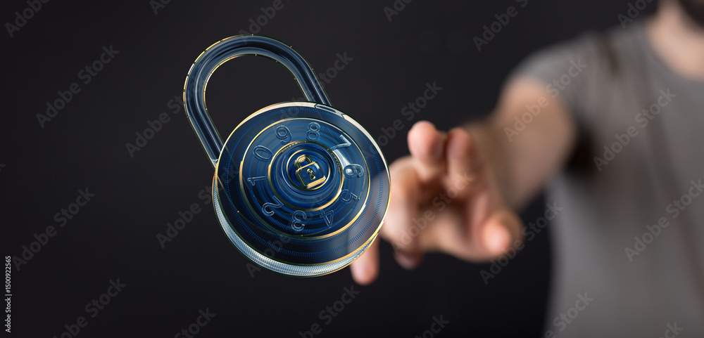 Poster Secure your data with strong passwords and encryption.  Cybersecurity matters!
