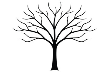 Obraz premium vector tree silhouette