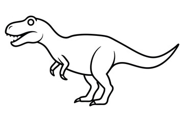 tyrannosaurus line art vector icon 