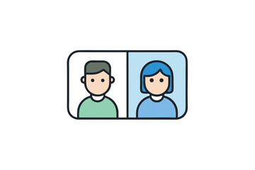 user duo with white background
