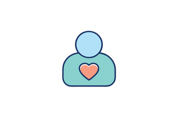 user icon on white background