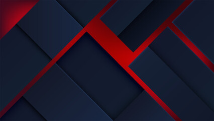 abstract geometric background dark navy blue vibrant red modern design creative art layered pattern