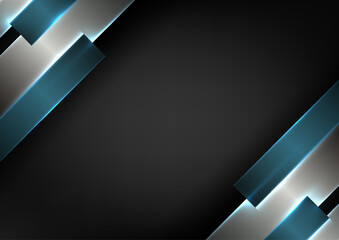 abstract technology background modern futuristic design sleek glowing blue silver diagonal stripes dynamic