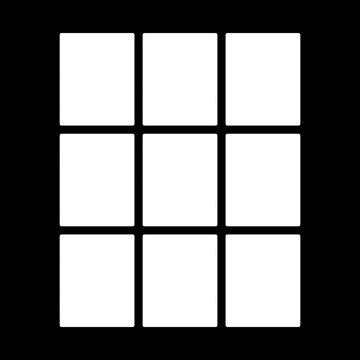 Abstract Geometric Pattern with Grid White Lines. Silhouette of Gobos Grid Line Window Light Texture Pattern, Light Shadow Effect. 3d Rendering