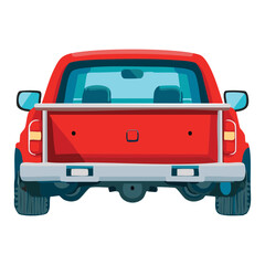 red pickup truck rear illustration © firstcolor