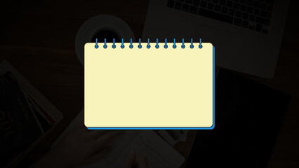 notebook and pen on the table