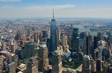Aerial view of Manhattan, New York city