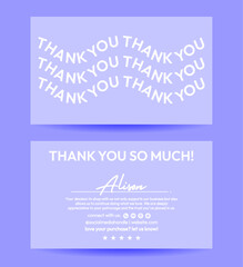Business thank you card design vector