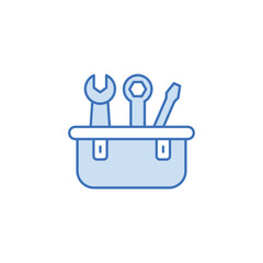 Tool Box icon design with white background stock illustration