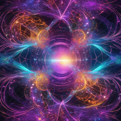 Ethereal Quantum Entanglement Field Captured Through Analog Video - Surreal Digital Art Prompt