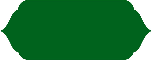 Minimalist Green Islamic Label Vector Design, Green Islamic Label