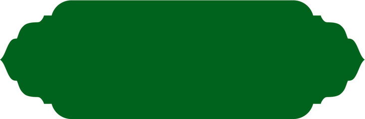 Minimalist Green Islamic Label Vector Design, Green Islamic Label