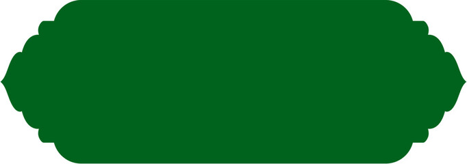Minimalist Green Islamic Label Vector Design, Green Islamic Label
