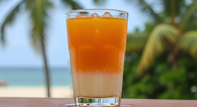 Traditional Dominican Morir Sonando Orange Milk Drink PNG