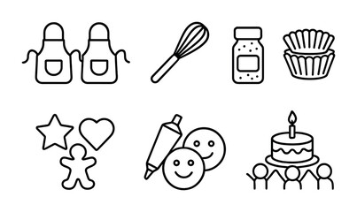 Cake decoration and baking tools for a fun baking celebration