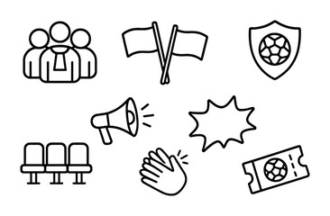 Plakat Soccer event icons for sports design and promotion