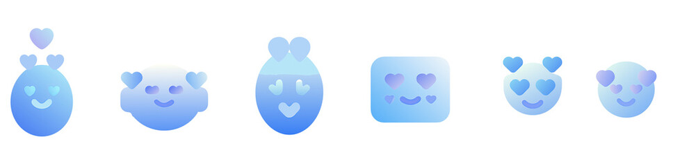 Emoticon in love.