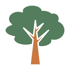 Tree and forest icon set. forest simple tree vector