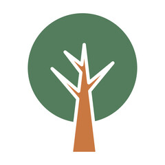 Obraz premium Tree and forest icon set. forest simple tree vector