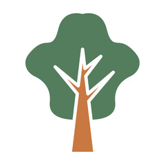 Tree and forest icon set. forest simple tree vector