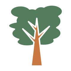 Tree and forest icon set. forest simple tree vector