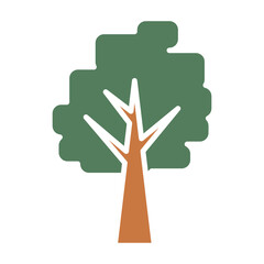 Tree and forest icon set. forest simple tree vector
