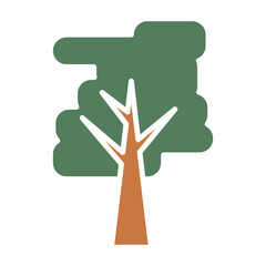 Tree and forest icon set. forest simple tree vector