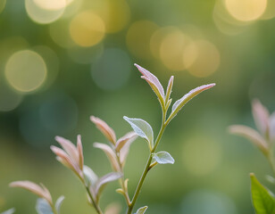 Fototapeta premium Close-up plant leaves dreamy summer's day