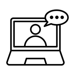 Line training icon. Simple element illustration. Online training symbol design from eLearning collection. Can be used on web and mobile.