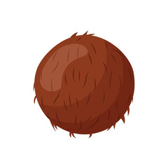Coconut icon in flat style. Healthy food vector illustration on isolated background. Coco plant sign business concept.