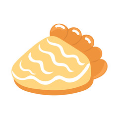 Slice pie cartoon illustration. Various of sweets and desserts set and collection.sweets and desserts, Bakery sweet pastries collection. Apple pie,