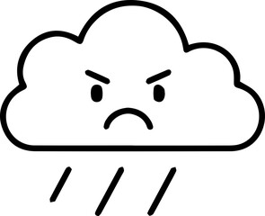 Fierce Weather Forecast: An Angry Rain Cloud Illustration to Remember