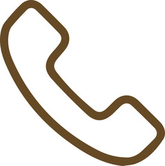 Golden Brown Phone Icon: Stay Connected with Classic Communication