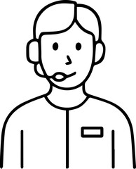 Friendly Customer Service Agent Icon - Providing Top-Notch Support