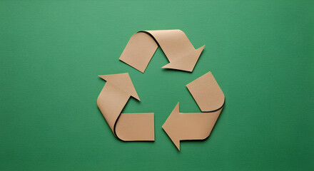 The recycling symbol, a beacon of environmental consciousness