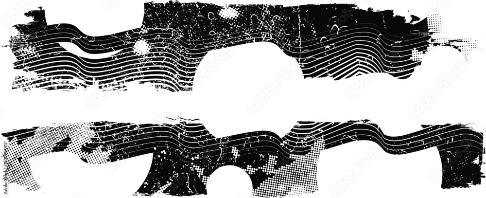 Poster Grunge textured banner with rough edges. Speckled texture. Overlay grunge texture . Simply place texture over any object to create grunge effect . Banner with scratched surface for your design. 
