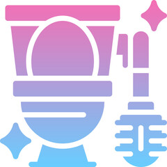 Toilet cleaning icon