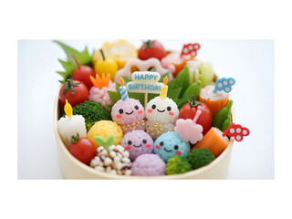 Fototapeta premium Adorable Bento Birthday Lunch