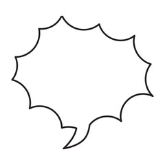 Speech Bubble. Hand drawn sketch doodle cute star, emphasis, flower element.