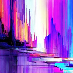 Paisaje Abstracto de Colores Vibrantes