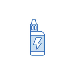Electric Cigrete icon design with white background stock illustration
