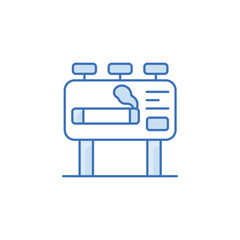 Billboard icon design with white background stock illustration